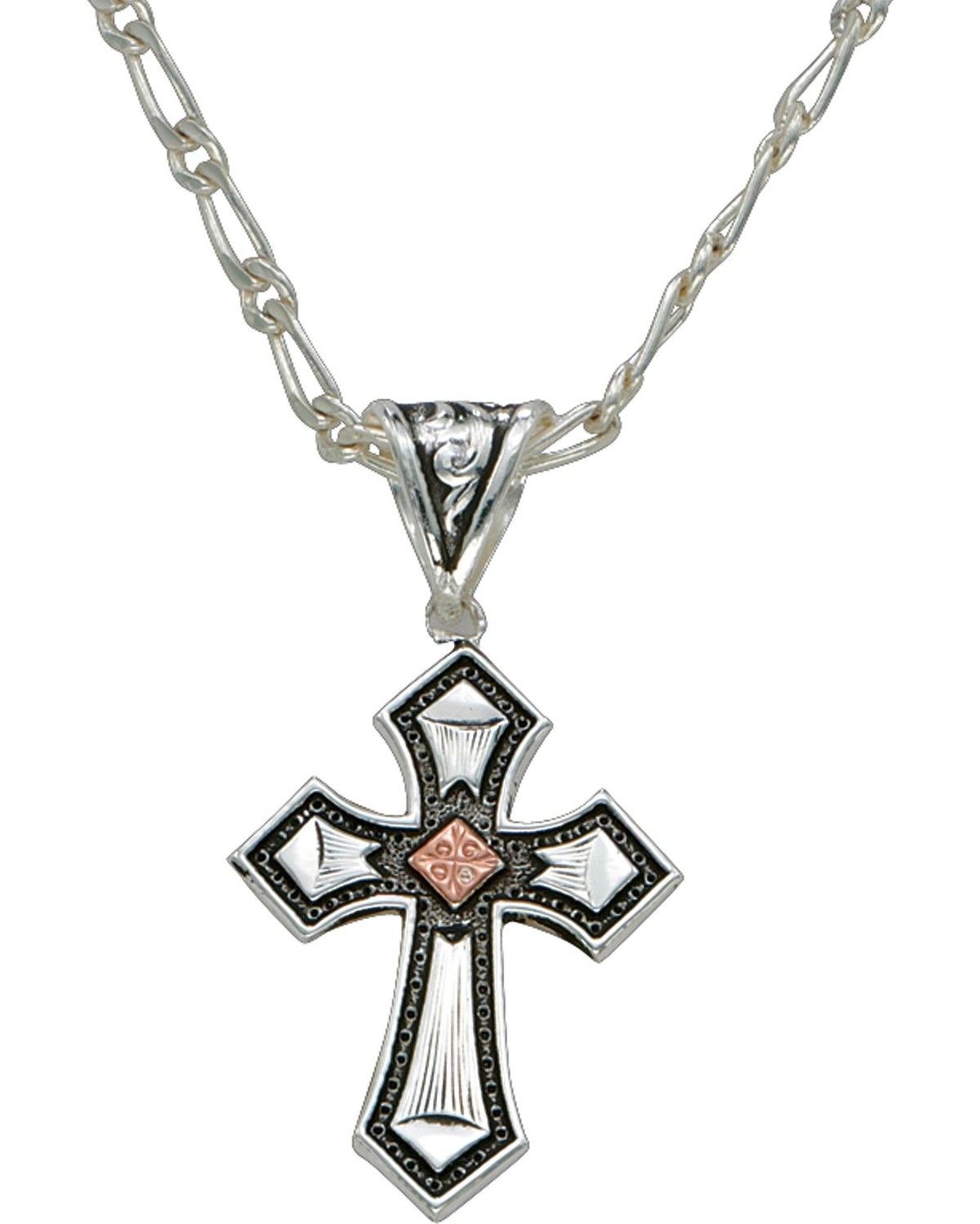 1200x1500 Montana Silversmiths Antique Silver Cross Necklace Boot Barn