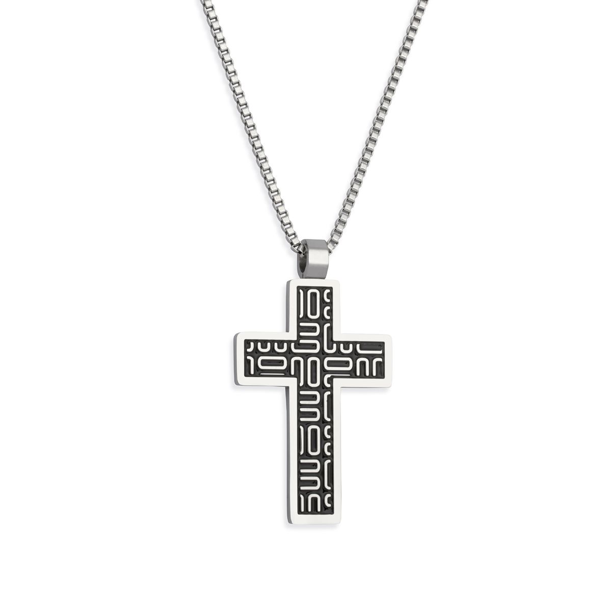 1191x1191 Steel Cross Necklace