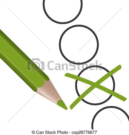 450x470 Green Pen With Cross For Election Symbolism