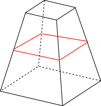 334x350 Finding Side Length Of A Cross Section Of A Pyramid Frustum