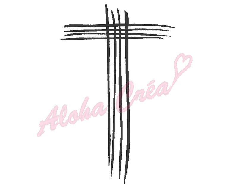 794x638 Machine Embroidery Design Cross Art Lines Sizes Instant Etsy