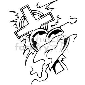 300x300 Christian Religion Heart Cross Clipart Royalty Free Clipart