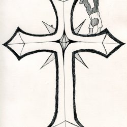 250x250 Cool Cross Drawings Step