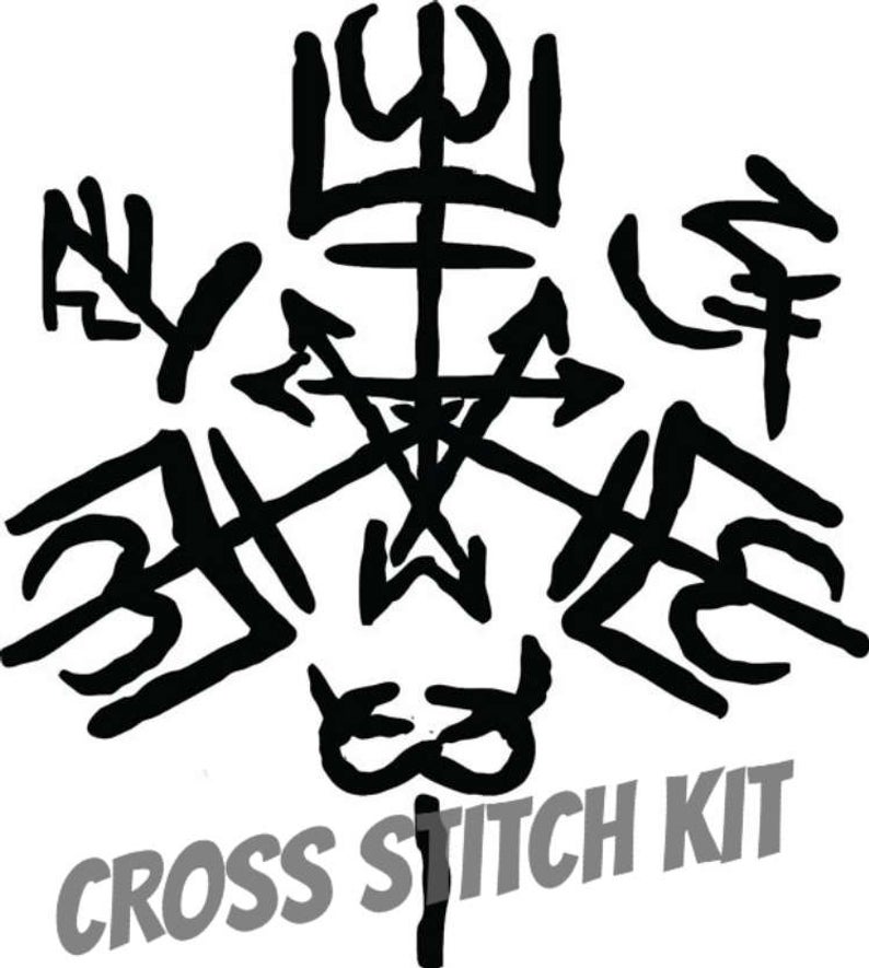 794x885 Purgatorio Symbol Cross Stitch Kit Etsy