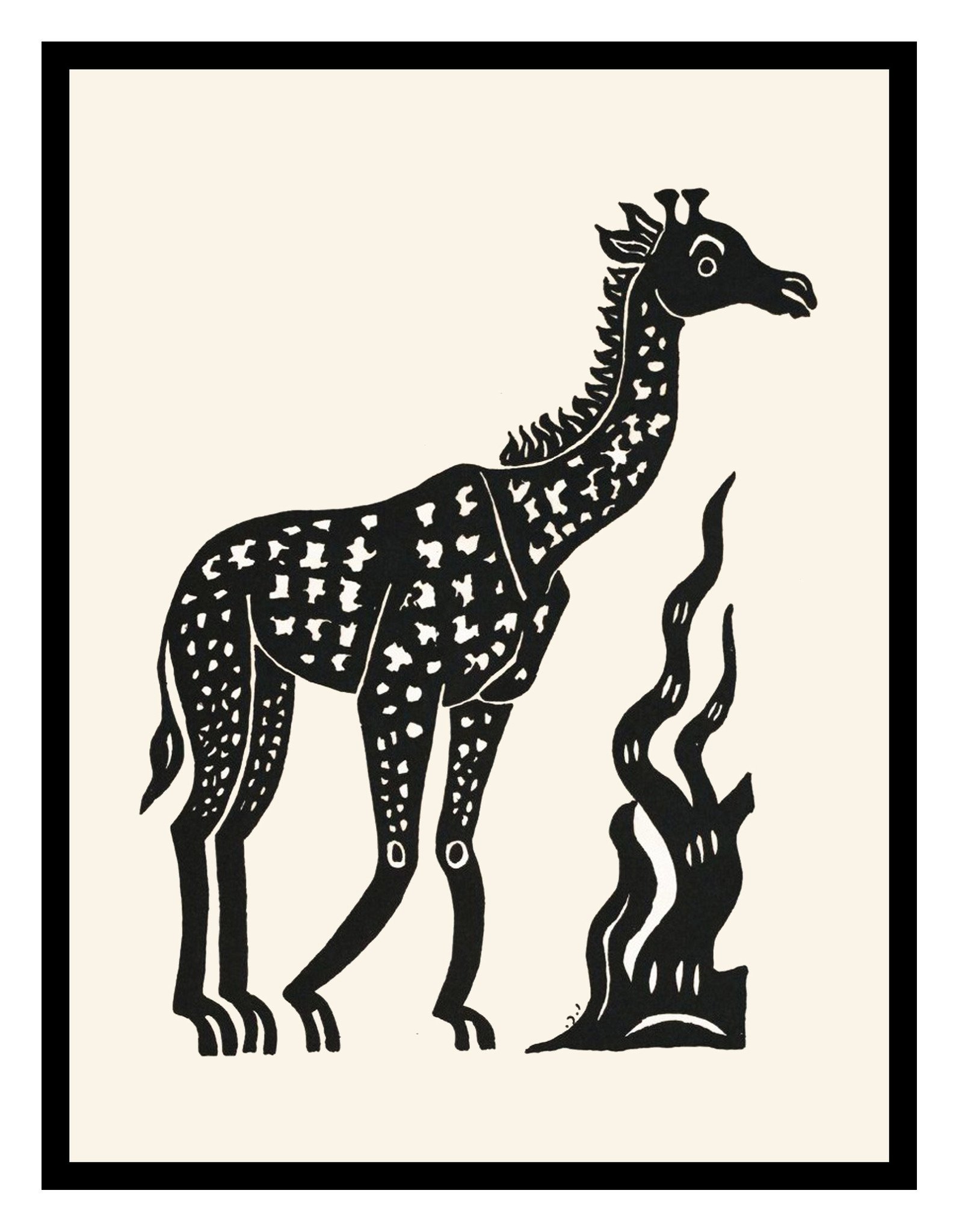 1594x2048 Russian Folk Art Animal Giraffe
