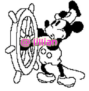 292x300 steamboat willie whistle cruising cross stitch pattern ebay