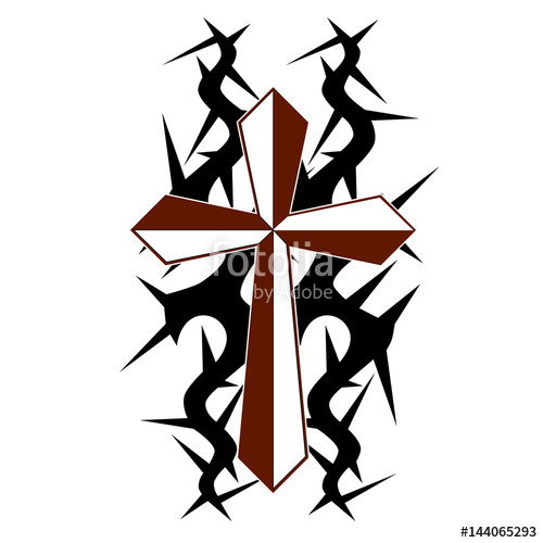 500x500 Tribal Cross Tattoo Designs And Meanings Vector Sketch