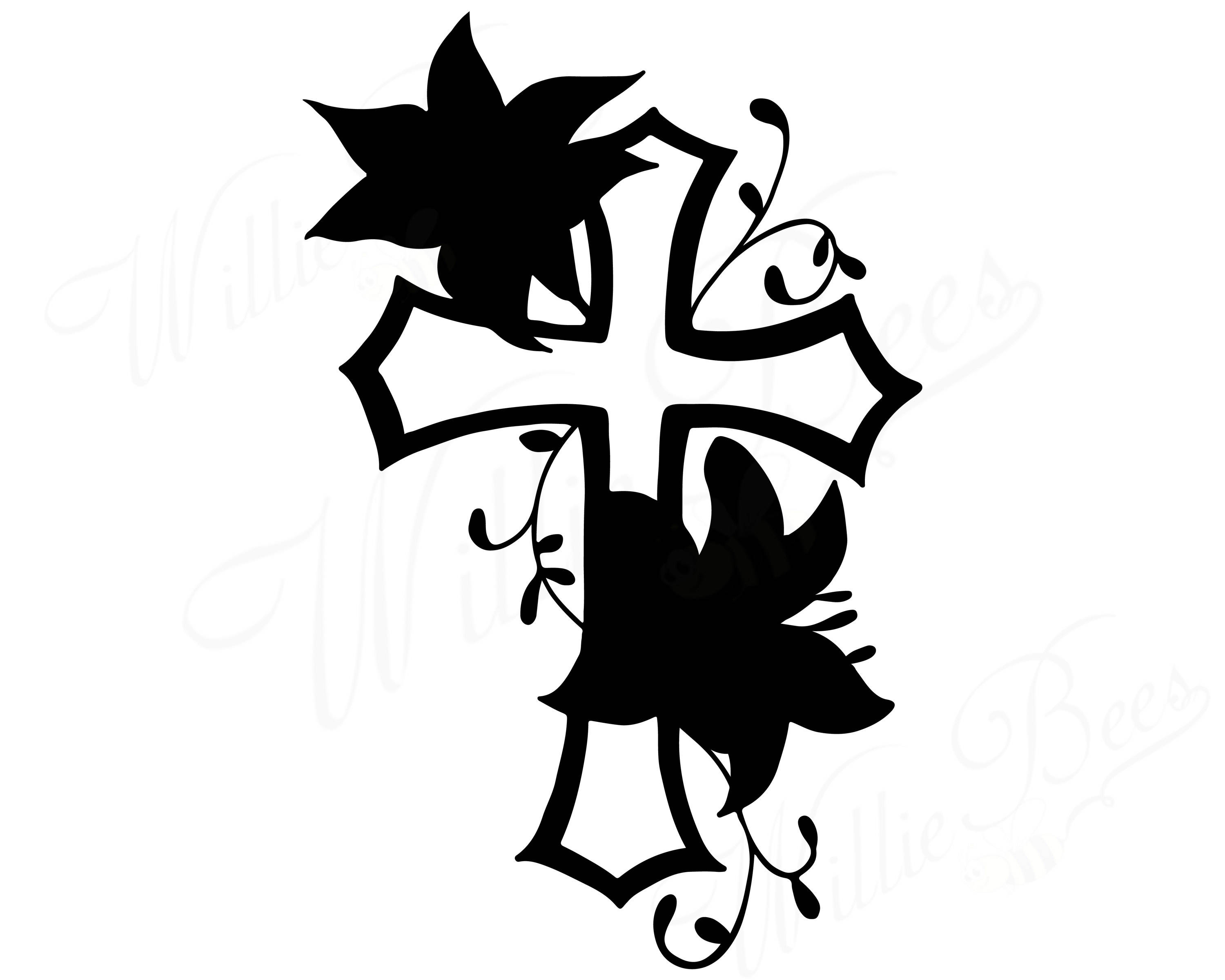 3000x2400 Cross Cross With Flowers God Jesus Christ Etsy