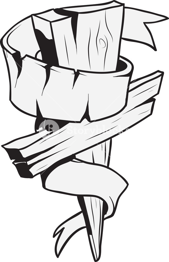 646x1000 Cross Vector Element With Ribbon Royalty Free Stock Image