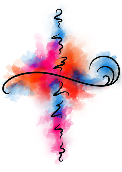 500x700 Ribbon Tattoo Drawing Cross