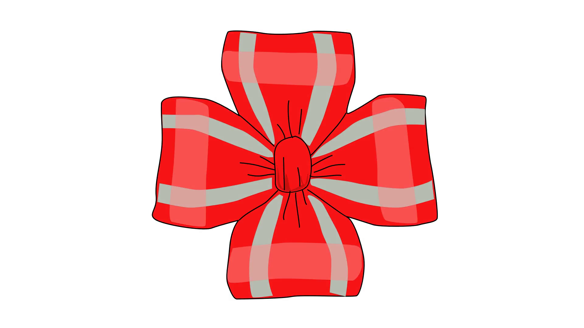 1920x1080 Animated Drawing Of Red Ribbon Bow Motion Background