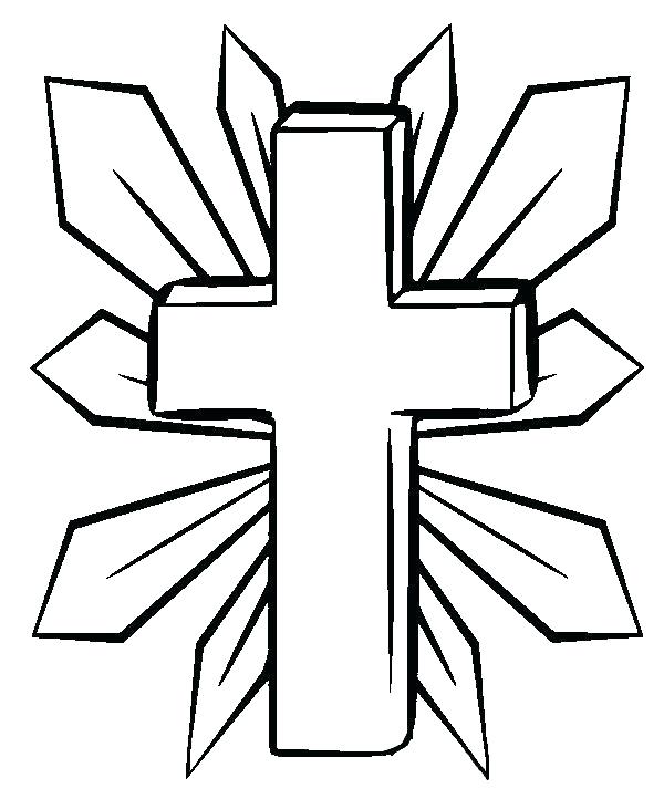 600x731 Hearts And Crosses Coloring Pages Cross With Flowers Wings