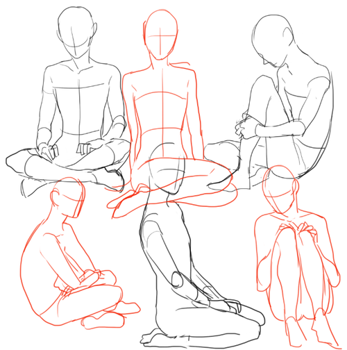 500x504 Sitting Poses How To Draw Mangaanime