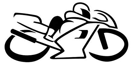 450x220 Motorcycle Black Vinyl Car Truck Decal Art Wall Sticker Usa Race