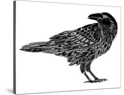 400x305 Stylized Crows Decorative Bird Line Art Rook Black And White