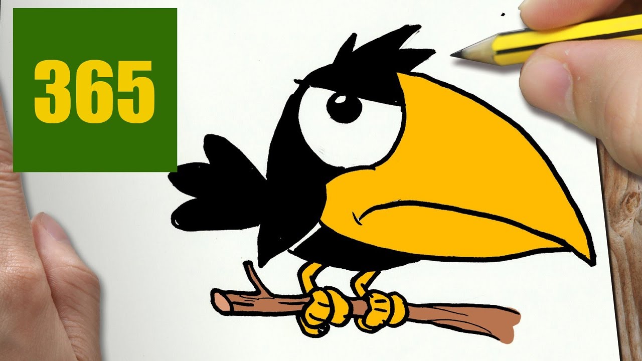 1280x720 How To Draw A Crow Cute, Easy Step