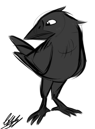 320x434 Crow Sketch