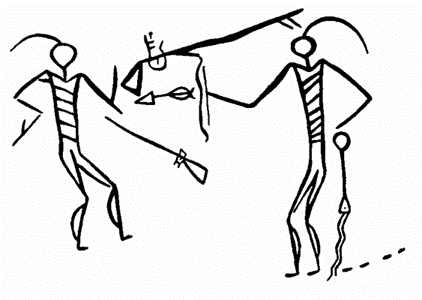 422x300 Narrative Drawing Of The Crow Indians