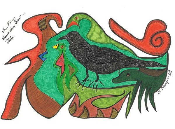 600x442 Crow Drawings