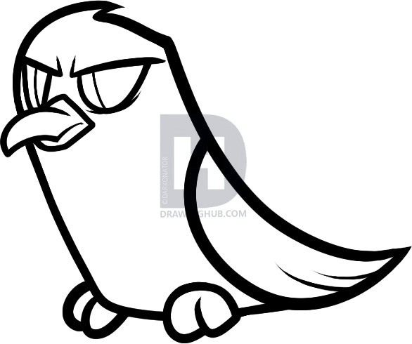 586x490 How To Draw A Crow For Kids, Step