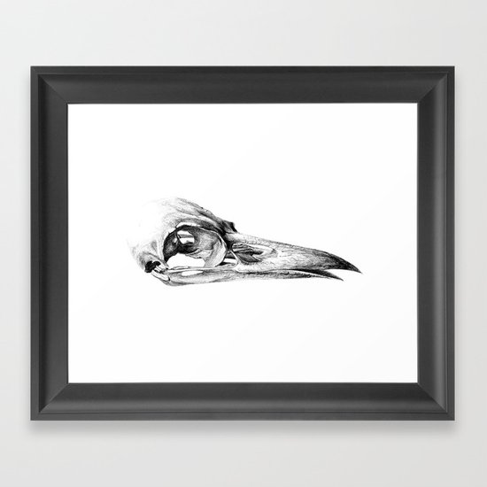 550x550 Crow Skull Framed Art Print
