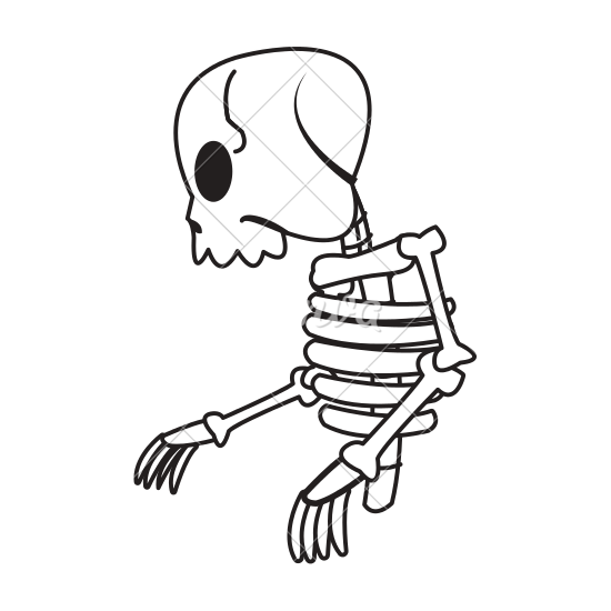 550x550 Skeleton Drawing