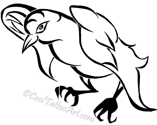 550x439 Free Crow Tattoos Art Designs Cooltattooarts