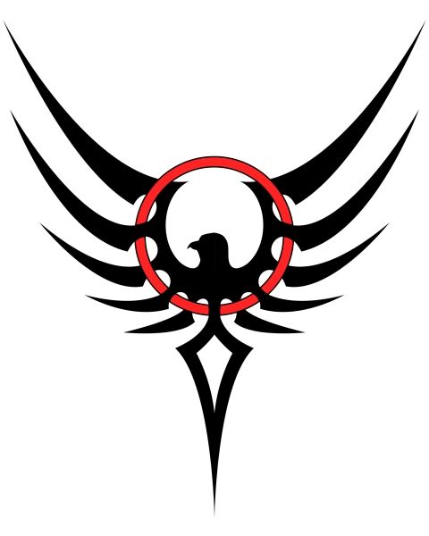 480x600 Tribal Crow Tattoo Designs