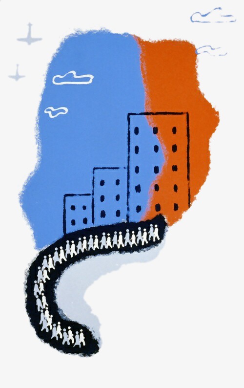 500x794 Architecture Crowd Drawing, City, Building, Decorative Pattern Png