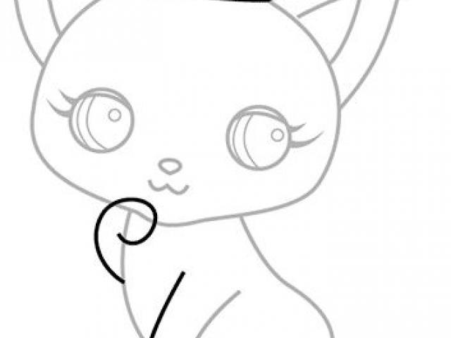 640x480 Drawn Feline Crown Drawing