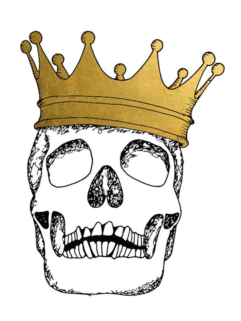 794x1059 Includes Tattoos Skull King Gold Tattoo Temporary Tattoo Etsy