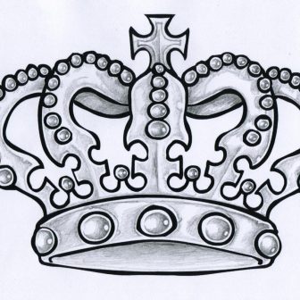 336x336 Crown Drawing King Simple Tattoo Easy Black And White A Flower