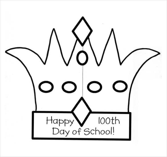 585x550 Paper Crown Templates