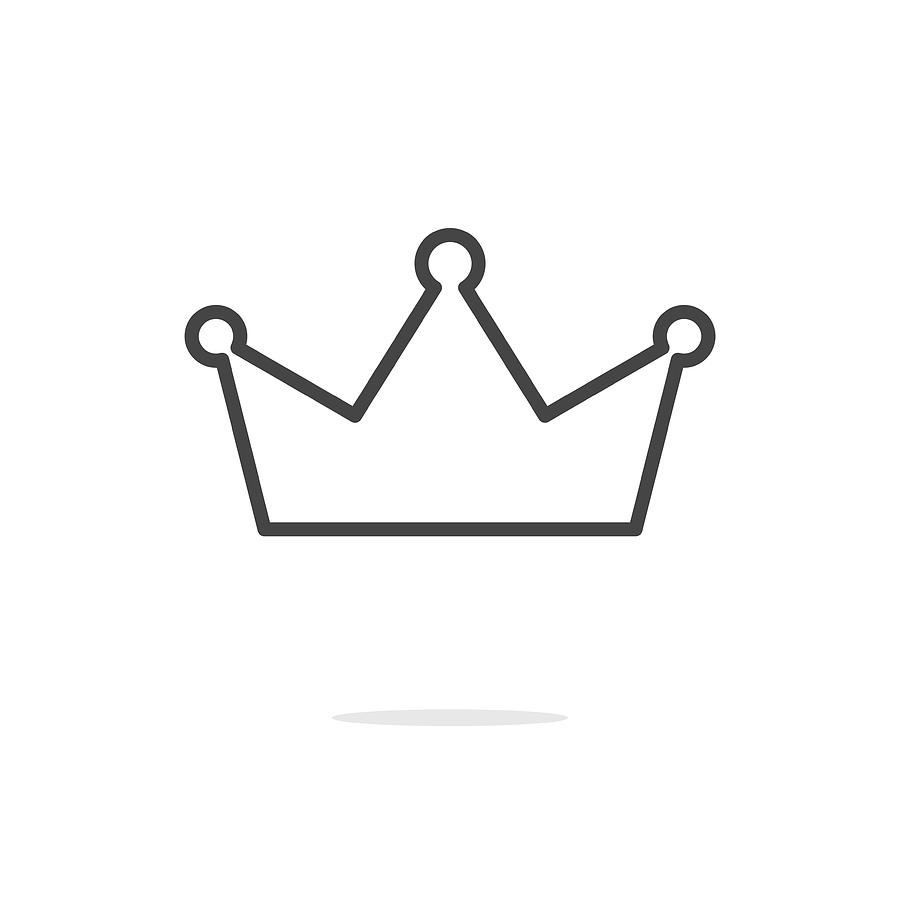 900x900 Crown Outline Icon Vector