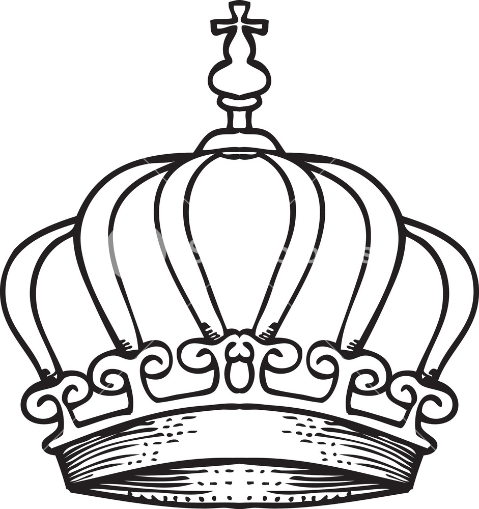 941x1000 Crown Vector Element Royalty Free Stock Image