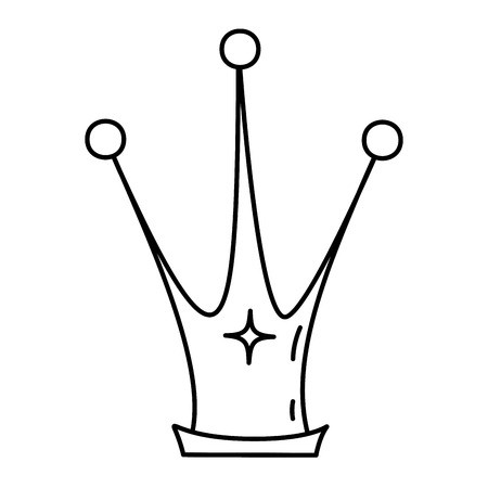 450x450 Queen Crown Cartoon Vector Illustration Graphic Design Vector