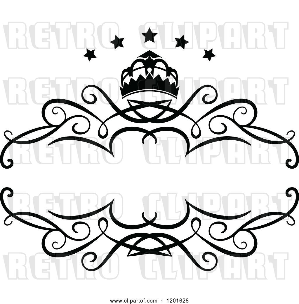 1024x1044 Vector Clip Art Of Retro Frame With A Crown And Stars