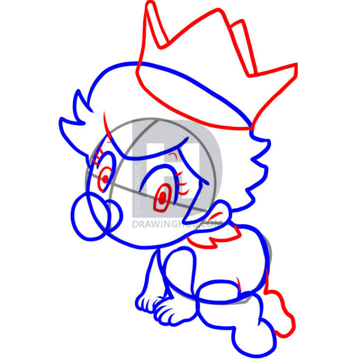 720x720 How To Draw Baby Peach, Step