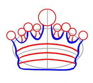 302x269 How To Draw A Crown, Step