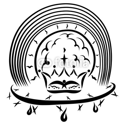 400x400 The Crown Of Thorns, As A Base, Crown, Shining Sun And Rainbow