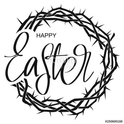 500x500 Crown Of Thorns, Easter Religious Symbol Of Christianity Hand