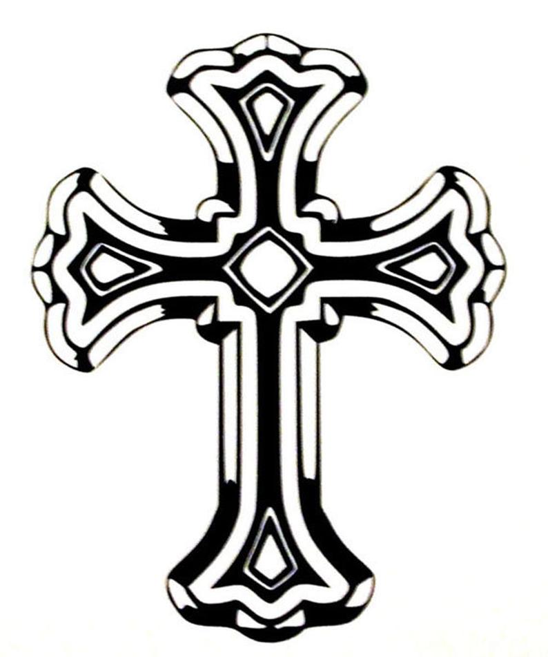 794x951 Cross Crucifix Vinyl Decal Gothic Sticker Various Sizes And Etsy