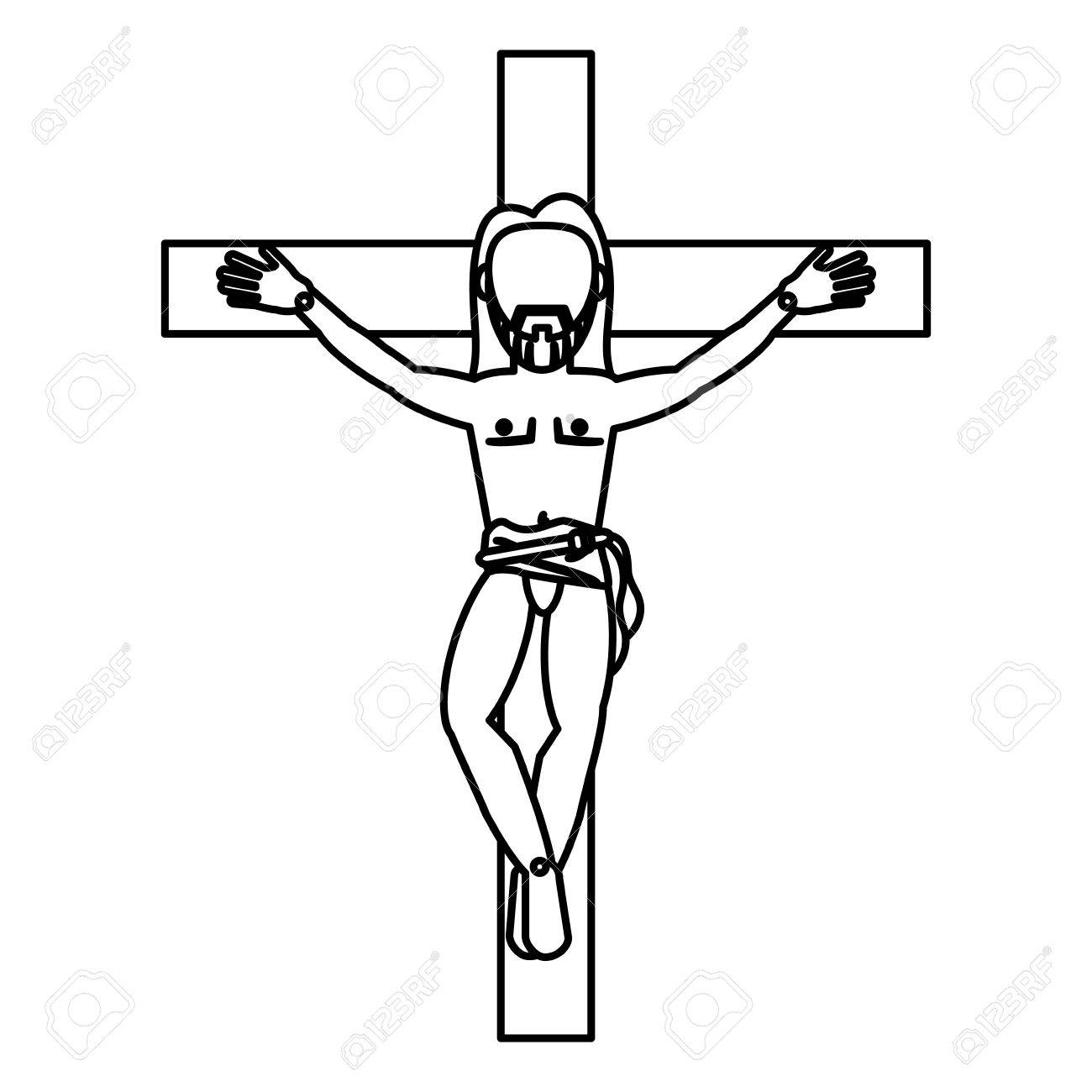1300x1300 Crucifix Drawing Empty Cross For Free Download