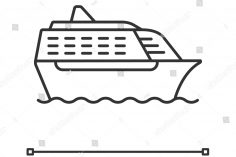 236x157 Cruise Ship Cartoon Drawing Technical Line Outline Pictures