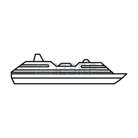 450x450 Ship Icon Outline Style Illustration Of Sailing Drawing Wuyedh