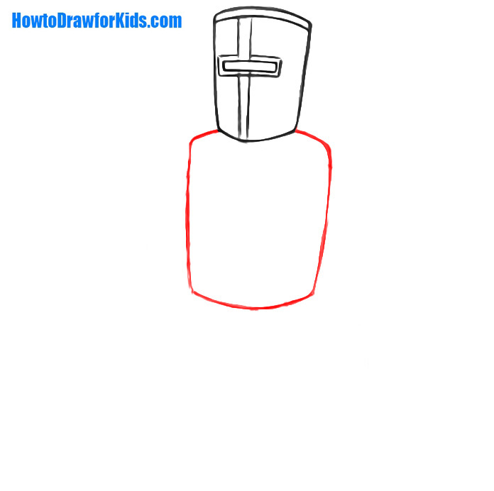 696x692 how to draw a crusader for kids how to draw for kids