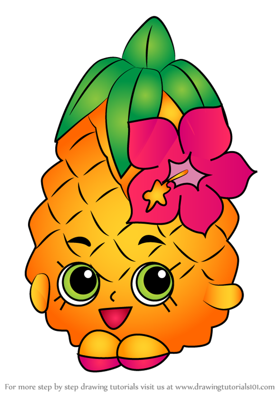 565x800 learn how to draw pineapple crush from shopkins