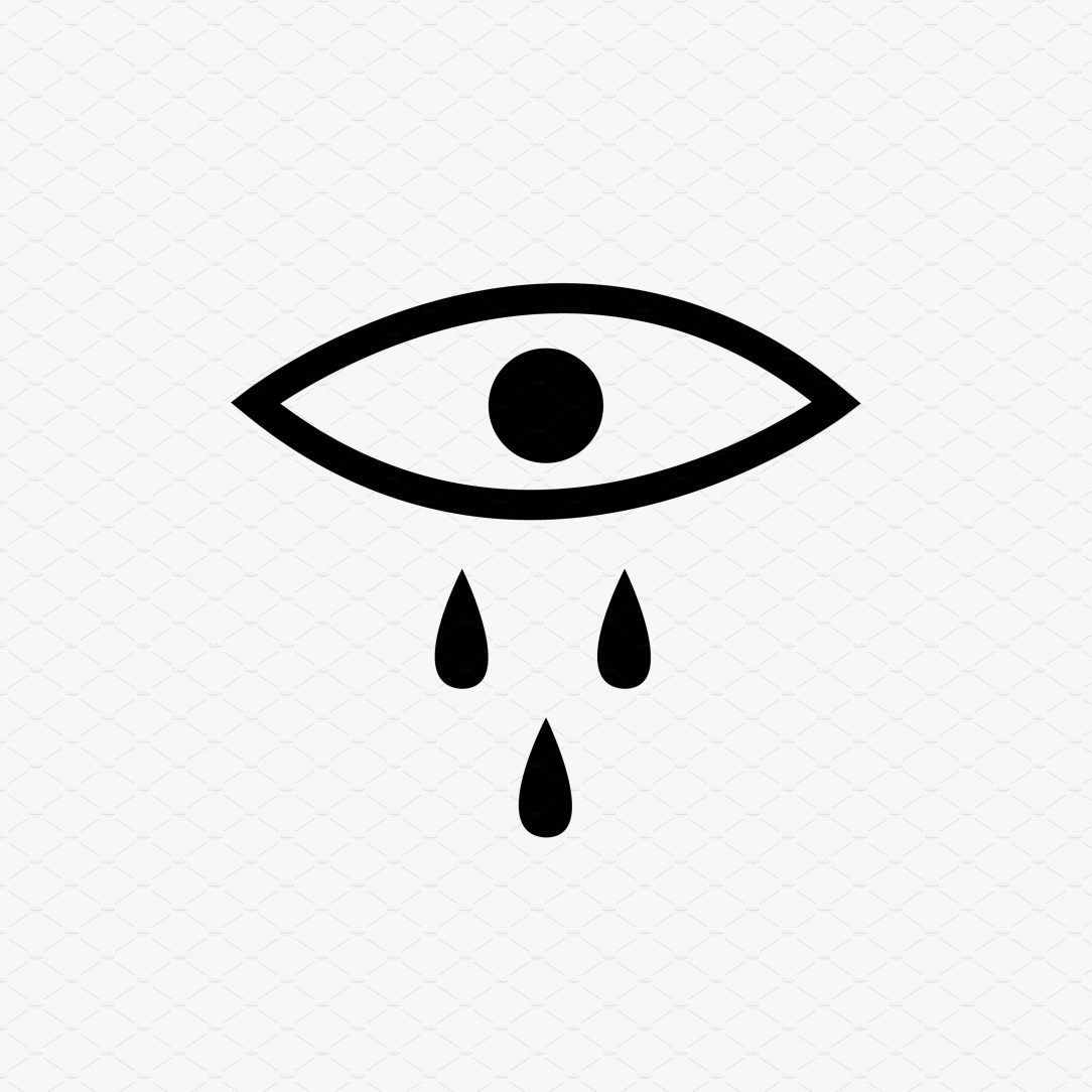 1084x1084 Crying Eyes Pencil Drawing Cartoon Simple Sad Easy Of Closed
