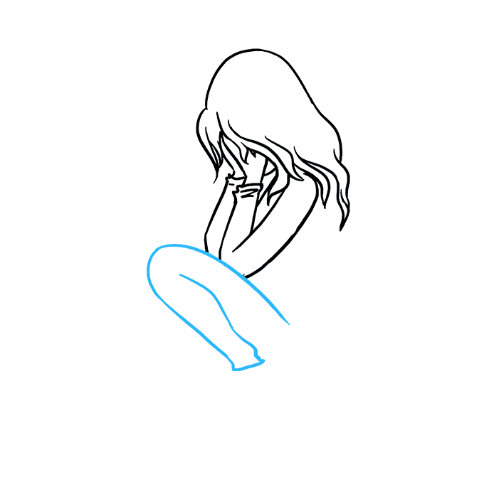 680x678 How To Draw A Sad Girl Crying