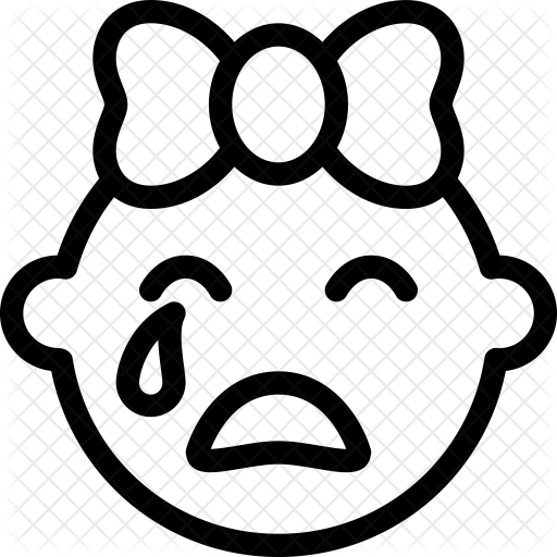 512x512 Crying Baby Icon Of Line Style